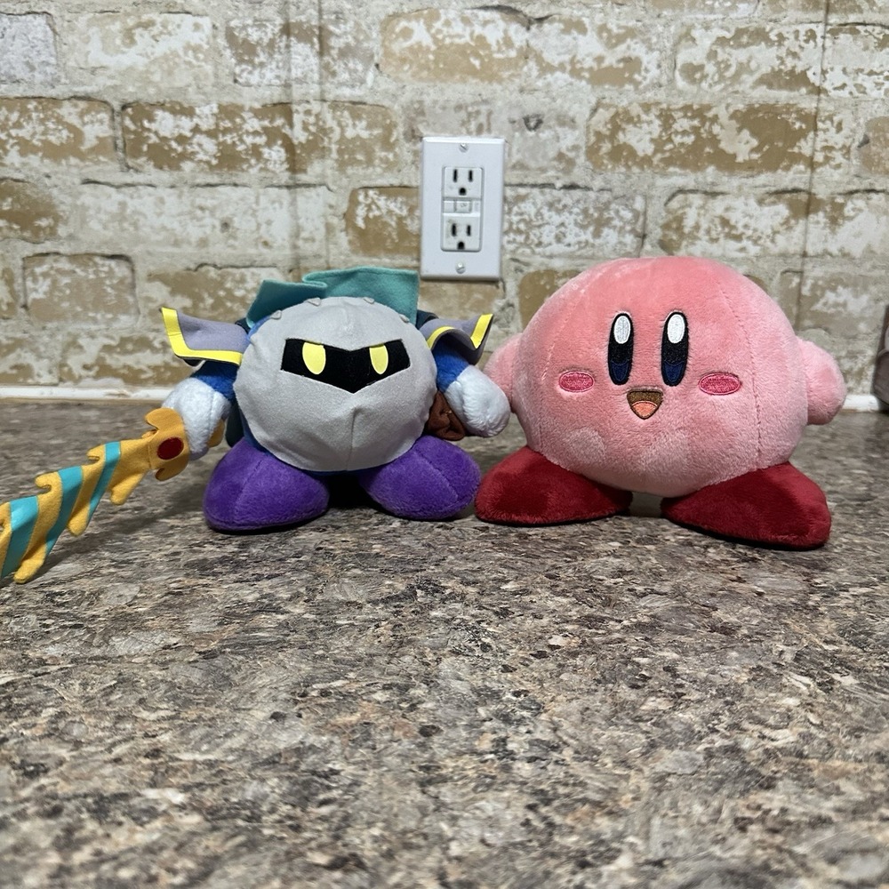Kirby Adventure Kirby & MetaKnight 5" Plush & Sword Toy San-ei Little Buddy